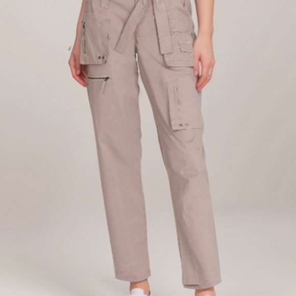 Johnny Was Pete & Greta Tyla Belted Cargo Pants Sz 4 - Picture 2 of 9